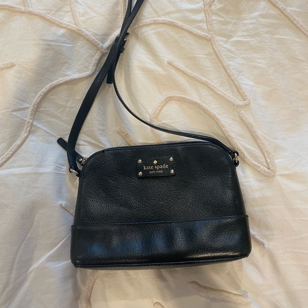Kate Spade Black Leather Crossbody Purse